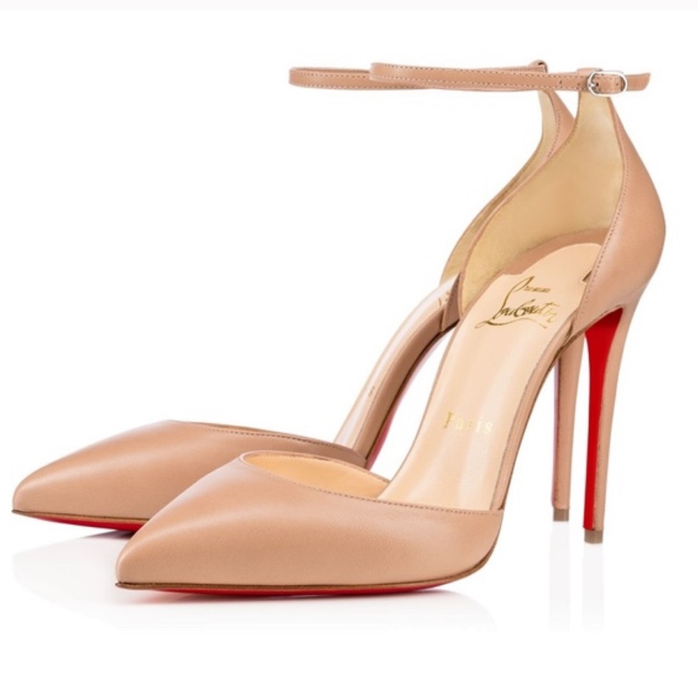 Christian Louboutin Women's Beige Heels - Uptown 37.5